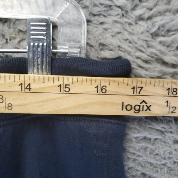 Lands End Pants Womens Medium Navy Blue Fleece Lined Cotton Blend Lounge Joggers - Picture 5 of 10